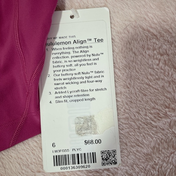 Brand New LuLulemon align tee - Picture 2 of 2